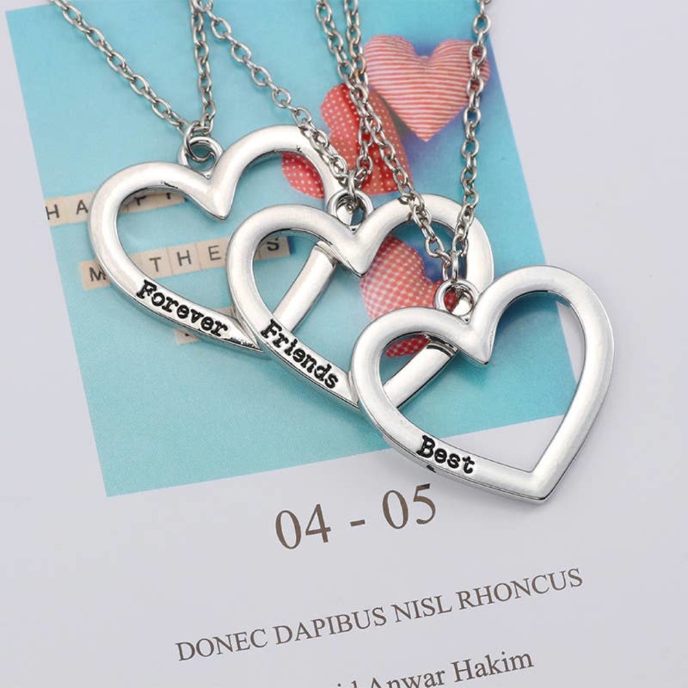 Simple‎ Best Friends Forever 3-piece necklace set~~NWT